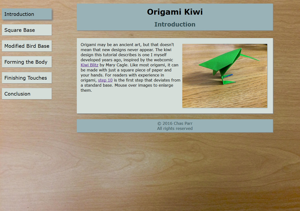 Origami Kiwi Instructions